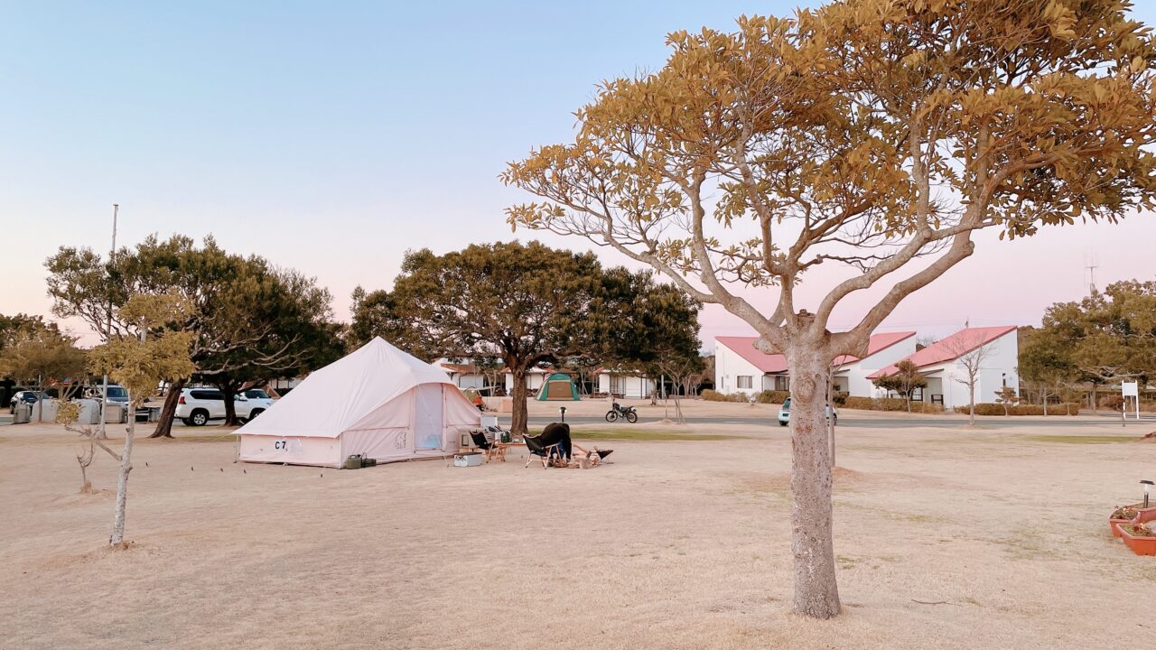 ゆるキャンの聖地 竜洋海洋公園オートキャンプ場へ行ってみた Bambi Camp