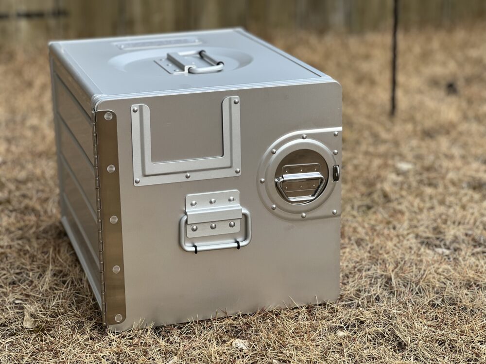 アウトドア FIELDOOR アルミ ギャレーボックス 53L コンテナボックス